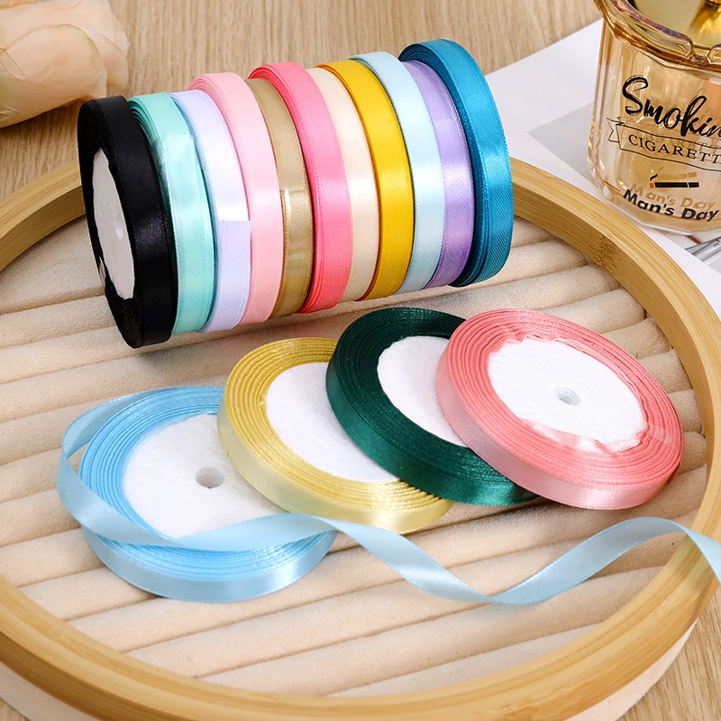 Cuộn Ruy Băng Lụa Satin 1cm 2cm 4cm x 22m - Chất Liệu Cứng Cặp, Giữ Form Tốt, Nhiều Màu Sắc Phong Phú DUHA 053