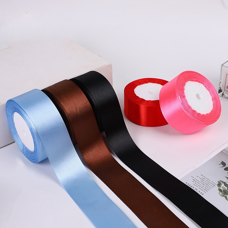 Lốc 10 Cuộn Ruy Băng Lụa Làm Hoa 1cm 2cm 4cm 22 Mét, Làm Nơ, Gói Quà, Nhiều Màu DUHA 053