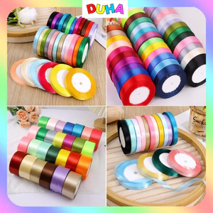 Lốc 10 Cuộn Ruy băng lụa 1cm, 2cm, 4cm làm hoa siêu đẹp (Cuộn 20m~) DUHA 060