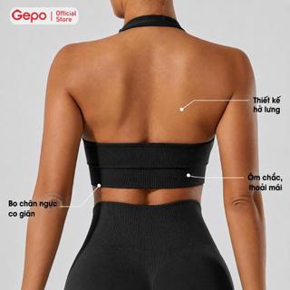 GEPO Áo Bra yếm tập Gym Yoga thể thao nữ có mút GP224