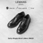 Giày da bò Derby Wingtip Black LEMANS, - Bảo hành chính hãng 24 tháng