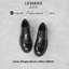 Giày da bò Derby Wingtip Black LEMANS, - Bảo hành chính hãng 24 tháng
