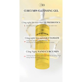 1 Chai Gel rửa mặt Curcumin| Fificosmetic|180g