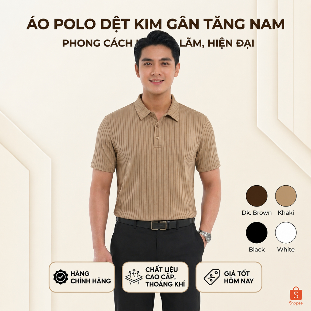 Áo PoloTăm Gân Nam AZ FASHION Cao Cấp Áo Thun Nam Có Cổ Vải Đũi Gân Co Giãn 4 Chiều Phong Cách Hàn Quốc Lịch Lãm