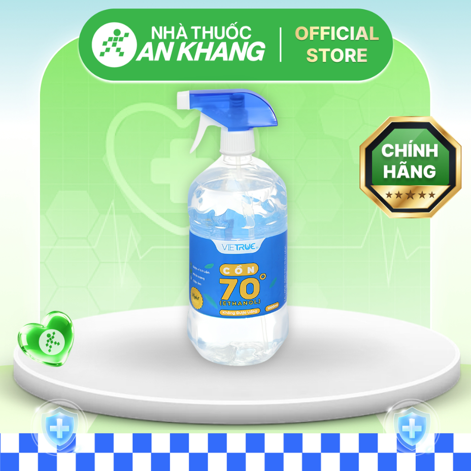 Cồn 70 độ Vietrue chai 1000ml [Nhà Thuốc An Khang - Chính Hãng 100%]