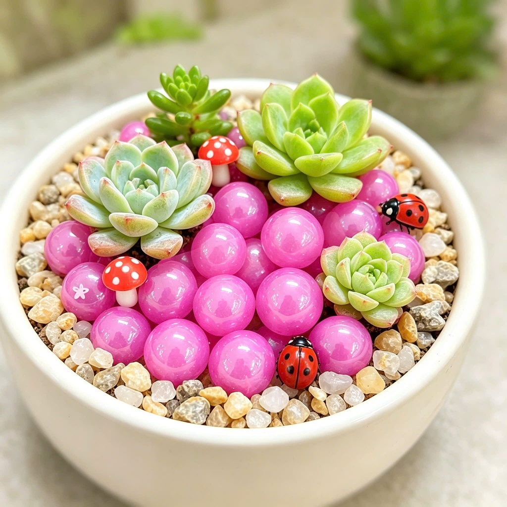 BI THUỶ TINH 16mm màu hồng bóng - bi sưu tầm và trang trí