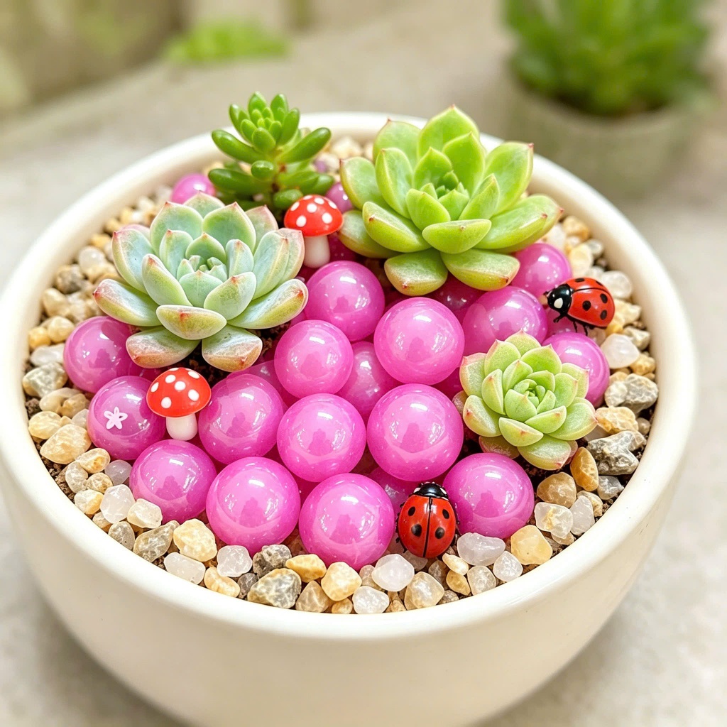 BI THUỶ TINH 16mm màu hồng bóng - bi sưu tầm và trang trí