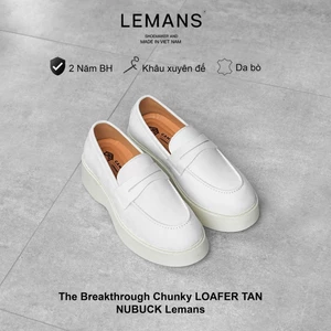 The Breakthrough CHUNKY LOAFER TAN Lemans Da Nubuck Cao Cấp - BST độc quyền - Bảo hành 24 tháng toàn quốc