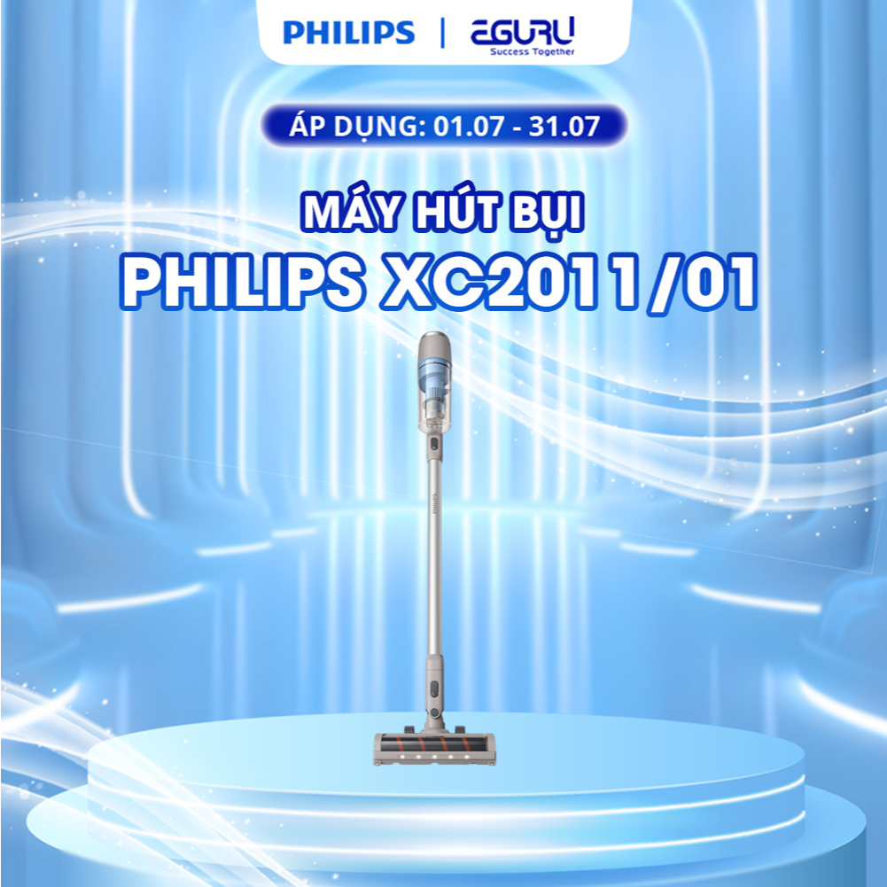 Máy Hút Bụi Không Dây Dạng Cán Philips XC2011 - Hàng Chính Hãng - Bảo Hành 24 Tháng