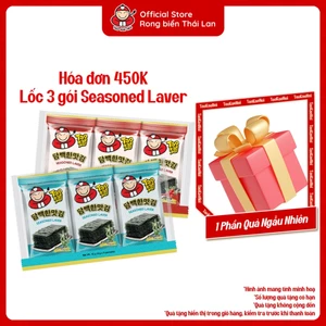 Snack Rong Biển Taokaenoi Season Laver Lốc 3 Gói Nhập Khẩu Thái Lan
