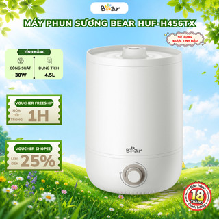Máy phun sương 4.5L Bear HUF-H456TX, Công Suất 30W, Tạo ẩm, Làm mát, Kháng khuẩn, Êm ái, BH 18 Tháng
