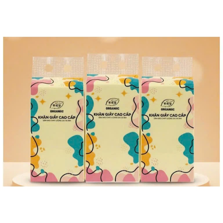 Thùng 10 Bịch Giấy Vệ Sinh Treo Tường Đa Sắc  làm từ bột gỗ nguyên chất, giấy tờ 4 lớp, dai mịn