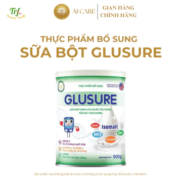 Sữa Bột Tiểu Đường GLUSURE - Sản Phẩm Bổ Sung Dinh Dưỡng Chuyên Biệt Dành Cho Người Bị Tiểu Đường