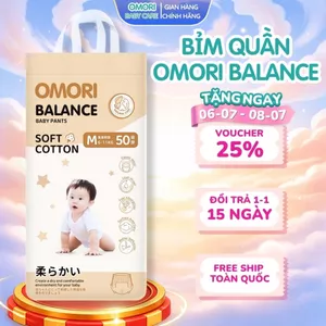 Tã/ Bỉm Quần OMORI BALANCE Mỏng Nhẹ, Thấm Hút M50/L46/XL42/XXL40/XXXL38 Cho Bé Từ 6 - 20kg