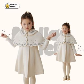 Váy Ngắn Bé Gái Be Kèm Áo Choàng Họa Tiết Mellow Duck (4-13 Tuổi) [Không Kèm Áo Giữ Nhiệt] B2512012