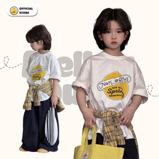 Áo Thun T-Shirt Bé Trai Trắng Họa Tiết Spring Vàng Năng Động Mellow Duck (4-13 Tuổi) B2605049