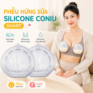 Phễu Hứng Sữa Coniu, Chất Liệu Silicone Cao Cấp, Dùng Được Khi Nằm (Hộp 2 Cái)