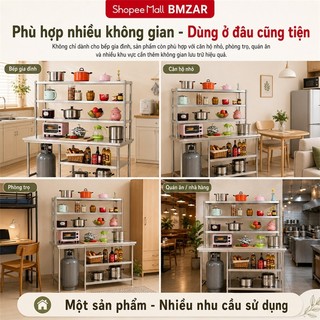 Kệ bếp gas inox chống gỉ cao cấp Kệ bếp inox 304 Đa năng chịu lực