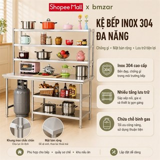 Kệ bếp gas inox chống gỉ cao cấp Kệ bếp inox 304 Đa năng chịu lực