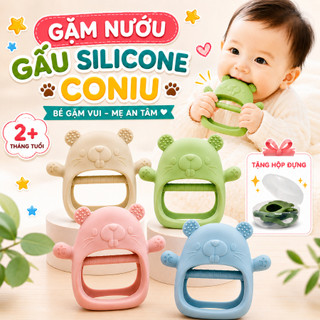 Gặm Nướu silicone Coniu Cao Cấp Cho Bé Siêu Mềm Giúp Giảm Ngứa Nướu An Toàn Cho Bé (Có hộp bảo quản)