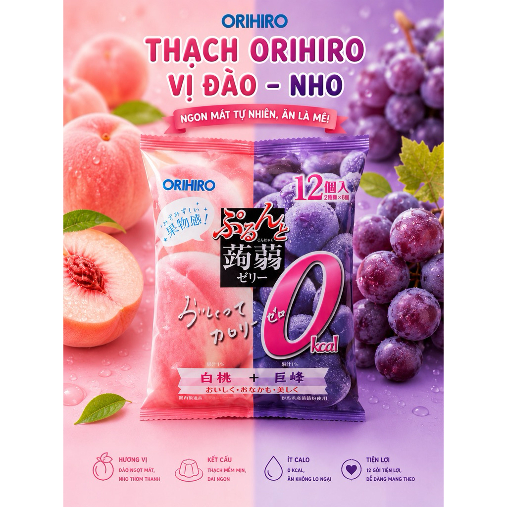 Thạch trái cây Orihiro Nhật Bản