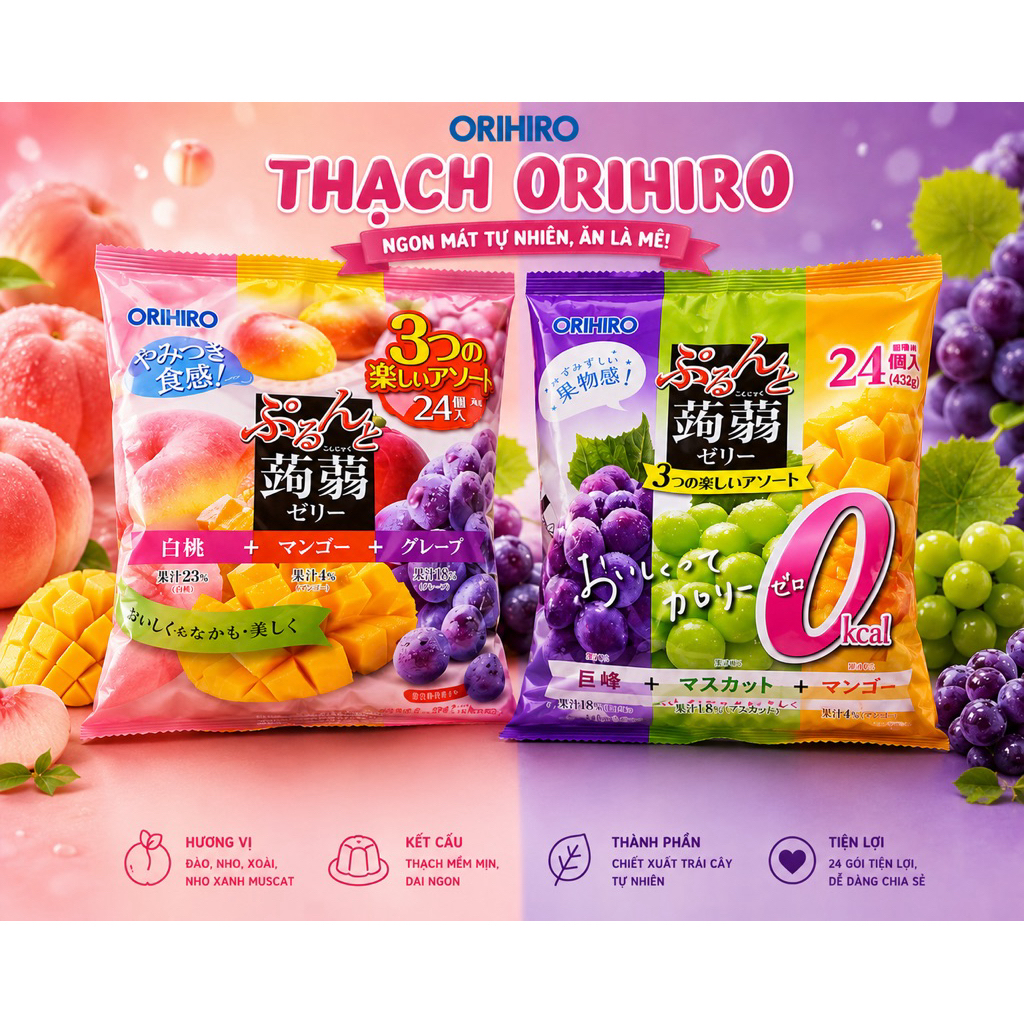 Thạch trái cây Orihiro Nhật Bản