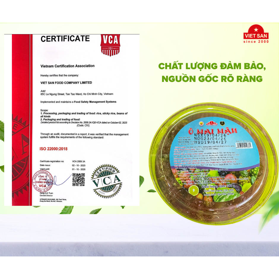 Ô Mai Mận Không Hạt Việt San 150g/280g - Mận Khô Chua Ngọt Dẻo Thơm Ăn Vặt
