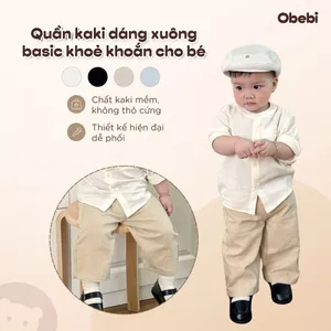 Quần Kaki, Quần Dài Túi Vuông Basic Obebi Cho Bé Trai Bé Gái Từ 8 - 22kg Q261
