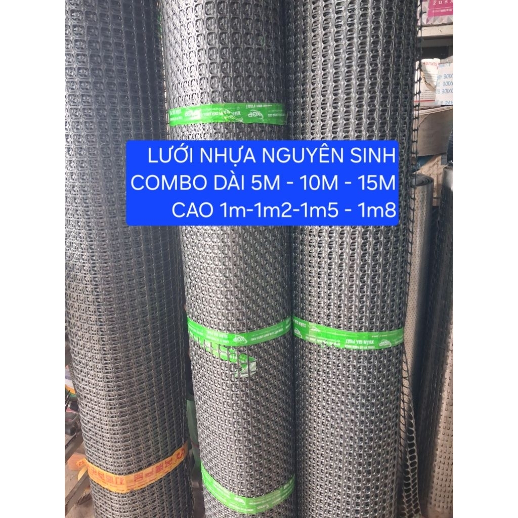 [Combo 5m/10m]Lưới nhựa hàng dào, nhựa dẻo. Cao 1m/1m2/1m5/1m8 Ô 2×2cm. Làm chuồng chim, gà, vịt, vườn dào