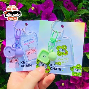 Móc khóa cute "Tạp hóa Mẹ Sữa" - phụ kiện trang trí balo, túi xách cực xinh xắn