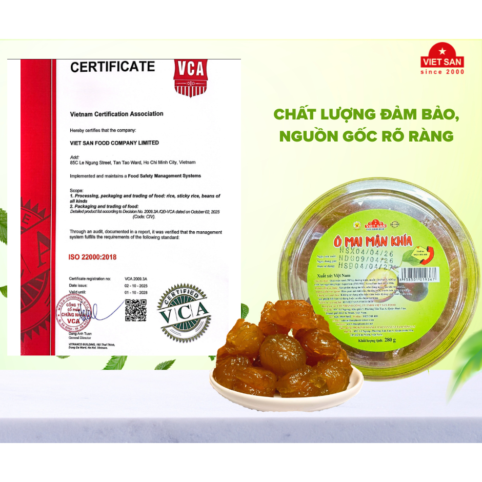 Ô Mai Mận Khía Việt San 150g/280g - Mận Khô Chua Ngọt Dẻo Thơm Ăn Vặt Ô Mai Hà Nội