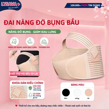 Đai Bụng Bầu Lysava Nâng Đỡ Bụng Bầu, Đai Đỡ Bụng Chống Đau Lưng, Co Giãn Tốt An Toàn Cho Mẹ Và Bé DB1