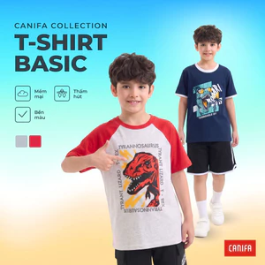 Áo phông bé trai Cotton USA có hình in| OEKO-TEX CANIFA 2TS26S007