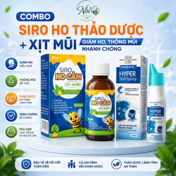 🌿 COMBO SIRO HO THẢO DƯỢC + XỊT MŨI – GIẢM HO, THÔNG MŨI NHANH CHÓNG