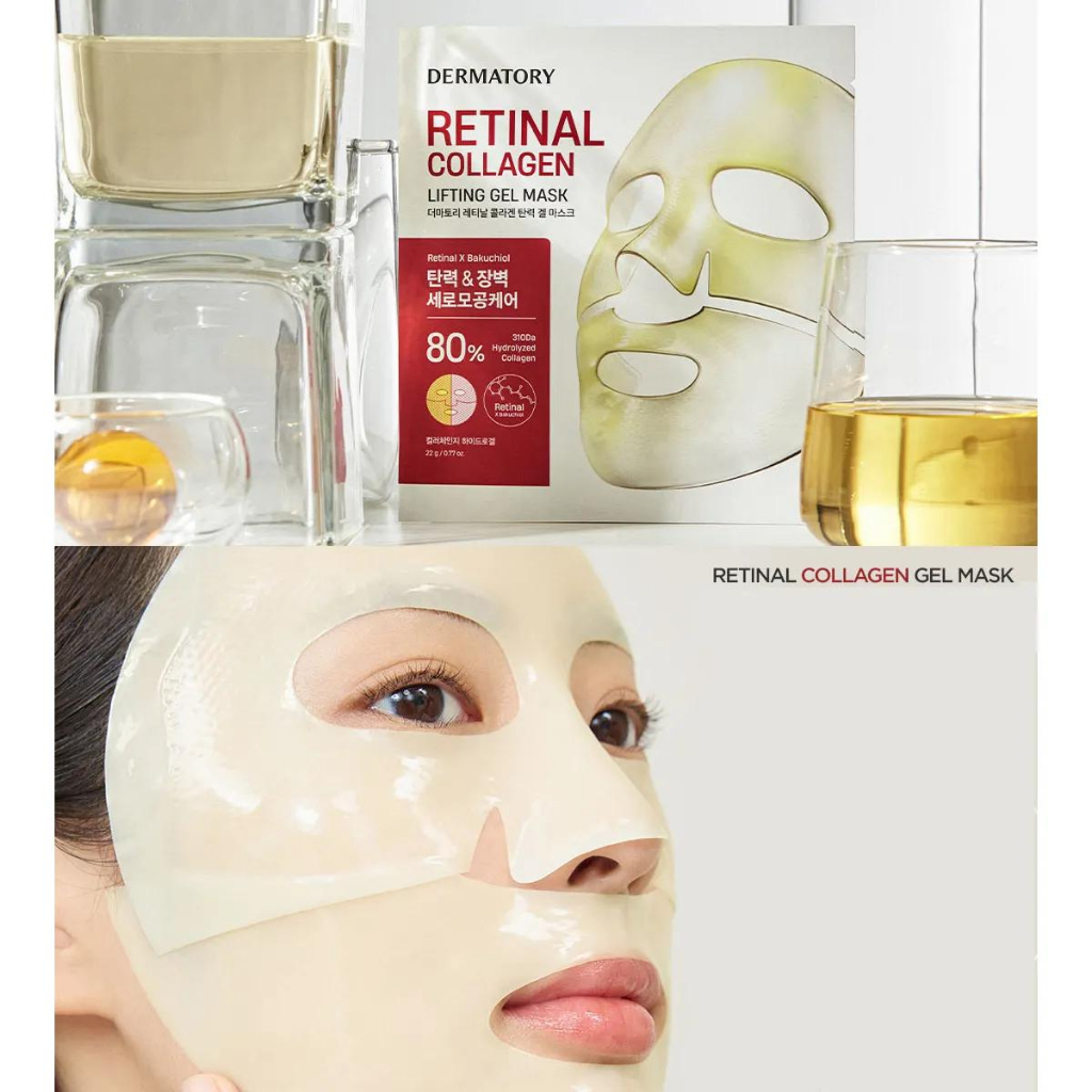 [Săn Sale] [Set 10 Miếng/20 miếng] Mặt Nạ Cao Cấp Dermatory Dưỡng Da Sáng Mịn Retinal Glutathione Gel Mask