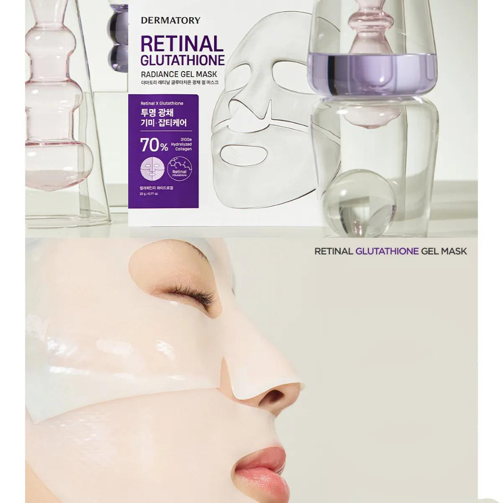 [Săn Sale] [Set 10 Miếng/20 miếng] Mặt Nạ Cao Cấp Dermatory Dưỡng Da Sáng Mịn Retinal Glutathione Gel Mask