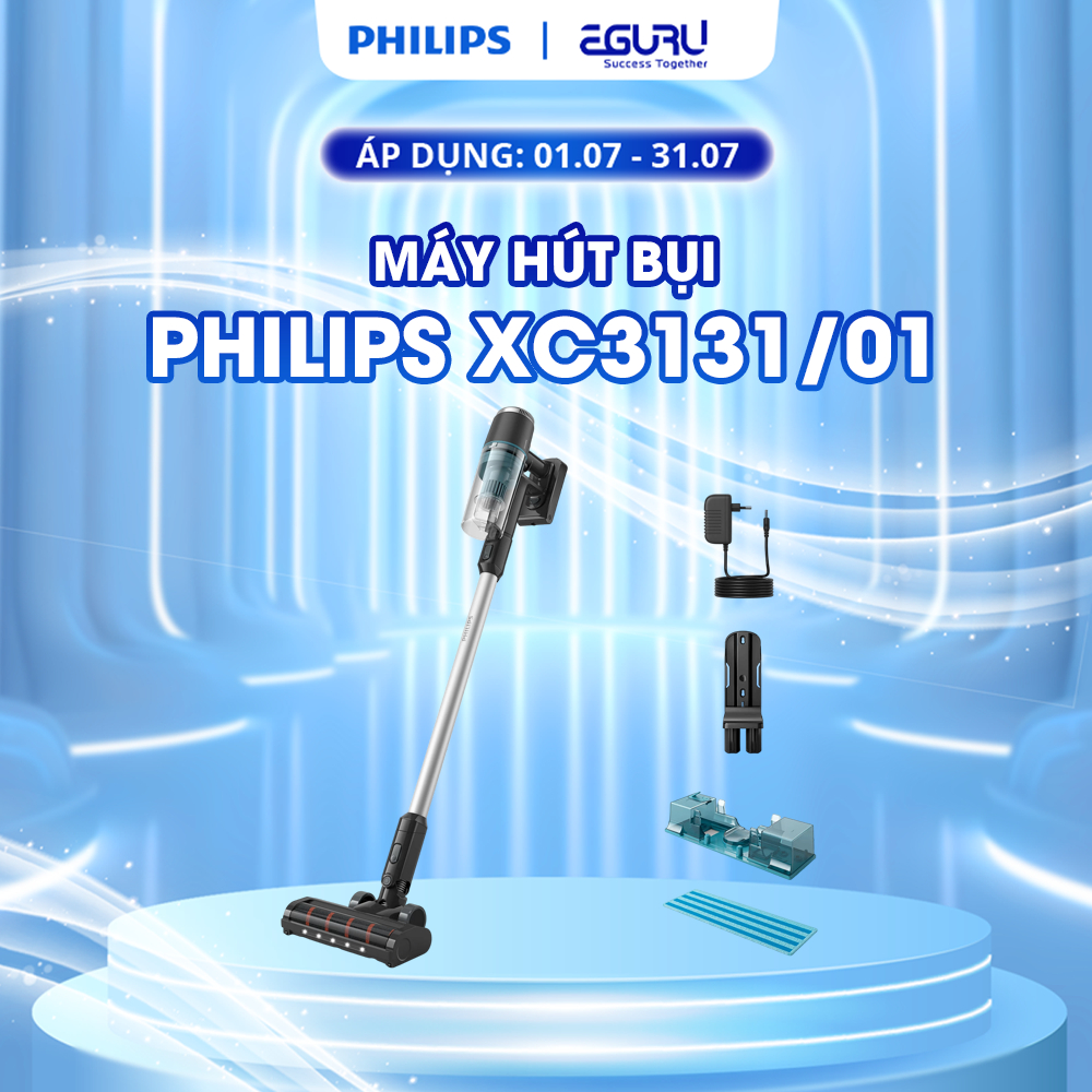 Máy hút bụi không dây dạng cán Philips XC3131 - Bảo hành 24 tháng - Hàng Chính Hãng