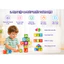 Khối xếp hình chữ cái nam châm dành cho trẻ em từ 3 tuổi trở lên, đồ chơi xếp hình nam châm trong suốt, khối xếp hình gi