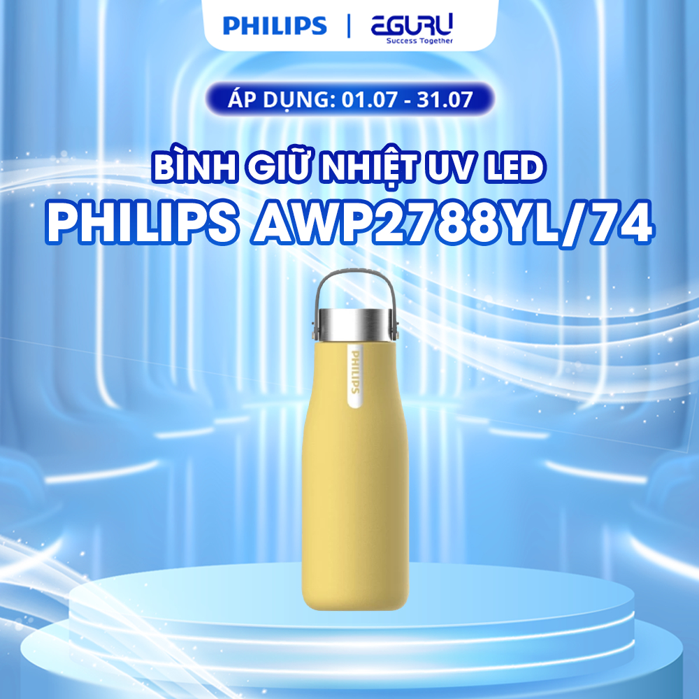 Bình Giữ Nhiệt Thông Minh UV Led Philips AWP2788YL/74 Vàng Chính Hãng Bảo Hành 2 Năm