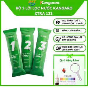 Bộ 3 lõi lọc nước Kangaroo số 1 2 3 Xtra đem lại hiệu quả tối ưu cho máy lọc nước