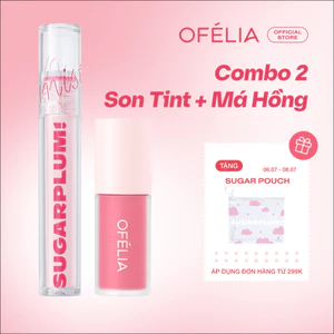 Combo Son Và Má Hồng OFÉLIA SUGARPLUM - MistyNow Blurring Tint + Lolli Liquid Blush (3.8g x 4.6g)