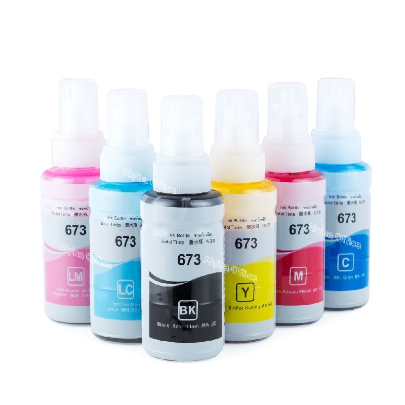Mực Refill-epson 673 đen(BK) và màu máy epson L800/ L805 /L1800. L850 6 ...