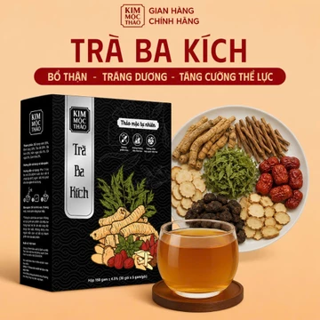 Trà Ba Kích Ngọc Cẩu Kim Mộc Thảo, Hỗ Trợ Sinh Lý Nam Giới, Trà Thảo Mộc Thiên Nhiên, Hộp 30 gói
