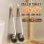 Cây cọ toalet bồn cầu đầu tròn lông nhiều làm sạch tốt màu nâu xám 44x9cm