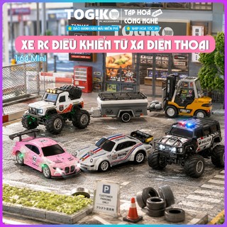 Xe Điều Khiển Từ Xa 1:64 Hợp Kim Chính Xác Cao | Bluetooth Không Dây | Đèn LED | Điều Chỉnh Tốc Độ Mini Diecast Cao Cấp