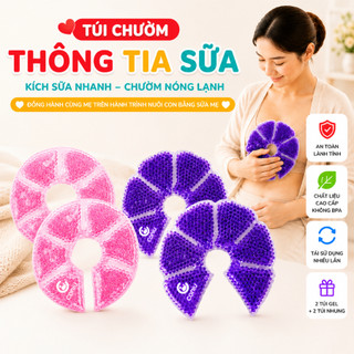 Túi Chườm Ngực Coniu Cho Mẹ Sau Sinh, Chườm Nóng Lạnh Giúp Mẹ Thông Tắc Tia Sữa, Kích Sữa, Giảm Đau Ti( Hộp 2 Chiếc)