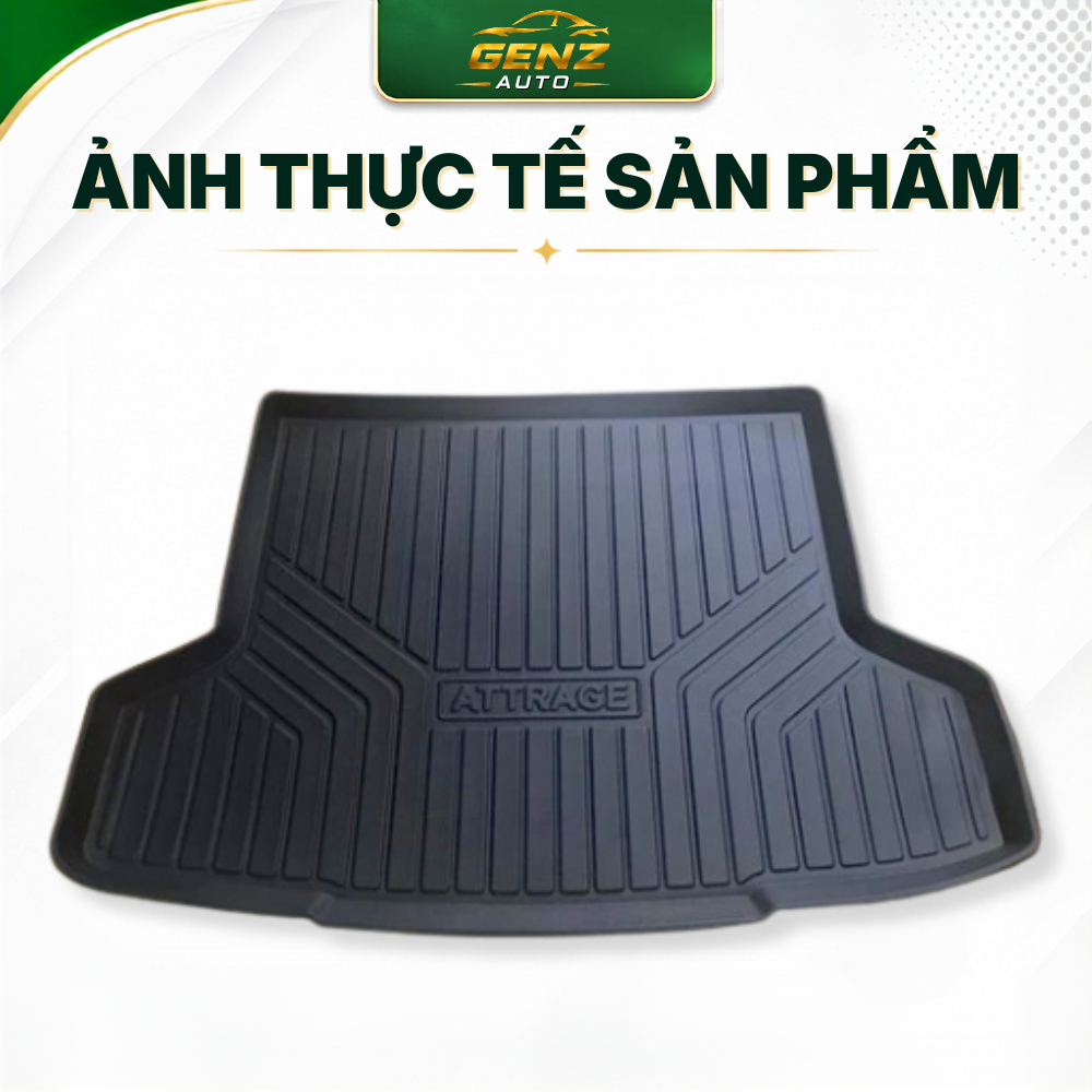 Lót cốp Mitsubishi Attrage 2015 - Nay - Nhựa dẻo TPO Không mùi, Chuẩn khít form xe, Chống thấm nước