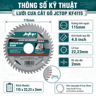 Lưỡi cắt gạch khô JCtop công nghệ lưỡi cắt kim cương KC4115