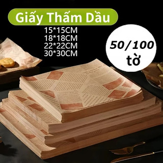 Combo 50/100 Giấy Nến Lót Hộp Bánh Bento, Mochi, Bánh Mây, Hộp Bã Mía, Giấy Thấm Dầu Hoạ Tiết 15*15 18*18 22*22 30*30cm