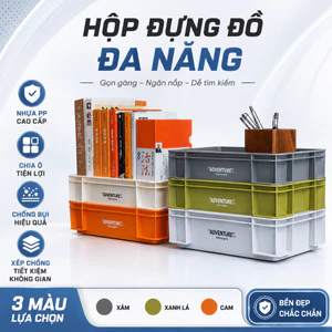 Hộp đựng đồ mini – Hộp đựng đồ đa năng có thể xếp chồng, dùng trong nhà & ngoài trời, phong cách tối giản